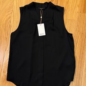 New Quince Washable Silk Black Sleeveless Blouse Size Medium